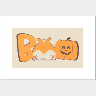 Boo - Corgi butt Posters and Art